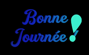 Gif animé bonne journée neon